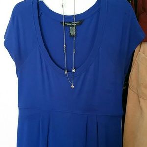 Diana Von Furstenberg blue jersey dress
